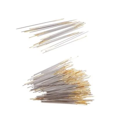 120 Pieces Mixed Sliver Gold Large Eye Embroidery  Stitch Hand  Size 26 28  Box - image 1 of 4