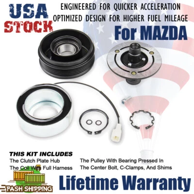 Air Conditoning Compressor Clutch Repair Kit For Mazda 3 5 CX-7 2.0/2.3L 2004-09 - Image 1 of 4