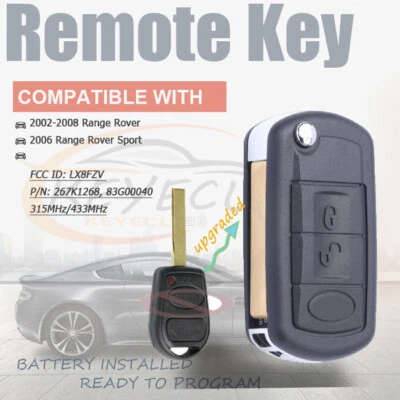 Llave remota abatible mejorada para Land Rover Range Rover Sport 2006 2002-2008 LX8FZV Foto 1 de 4