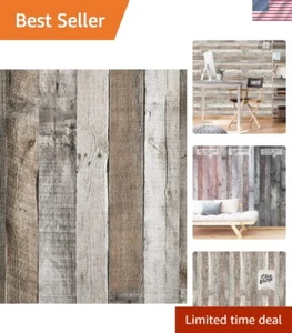 Luxury Faux Wood Wallpaper - Self-Adhesive 49.2 sq ft for Elegant Home Redecor - Picture 1 of 11
