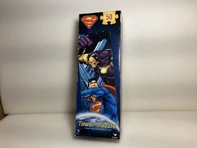 Superman Tower Jigsaw Puzzle DC Comics 5”x8.8” Complete 50 Pieces Sealed 2013 - Image 1 of 4