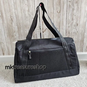 PACO RABANNE Unisex DUFFLE Carry-On WEEKEND Gym BAG Front MESH POCKET Black NWT! - Picture 1 of 13