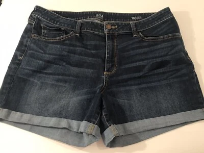 Pantalones cortos de mezclilla doble enrollado a.n.a para mujer talla 16 bolsillos Foto 1 de 4