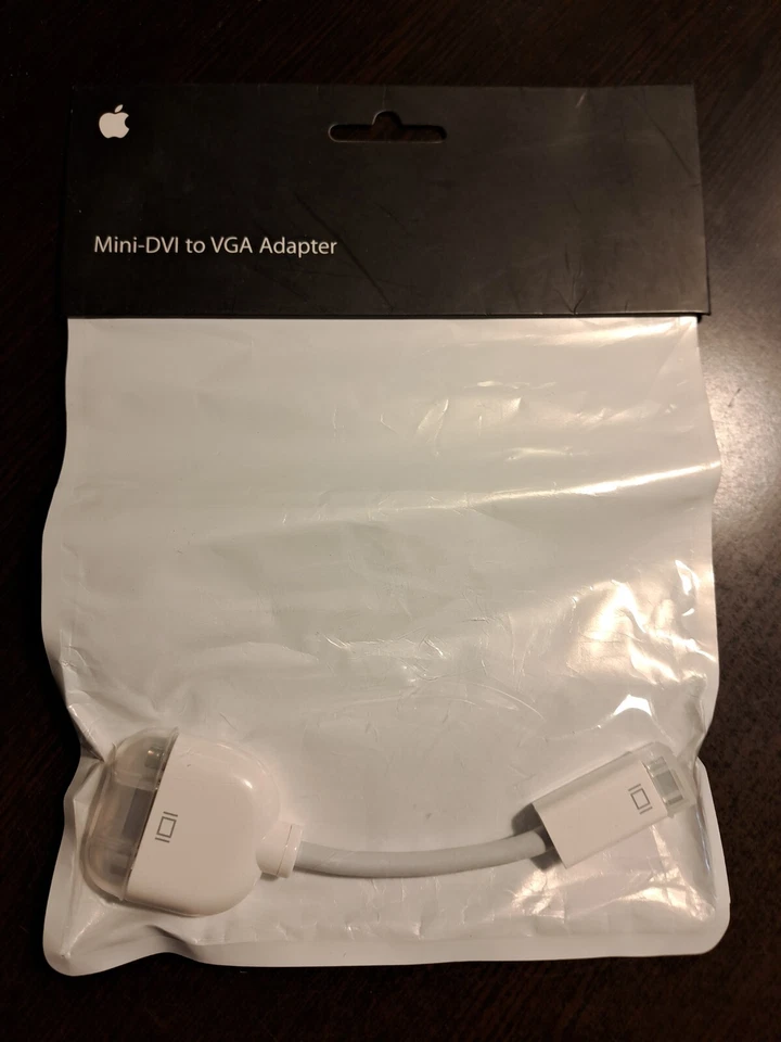 NEW GENUINE APPLE DISPLAY ADAPTER MINI-VGA to VGA OUTPUT M9320G/A OEM iMac mac - Image 1 of 4