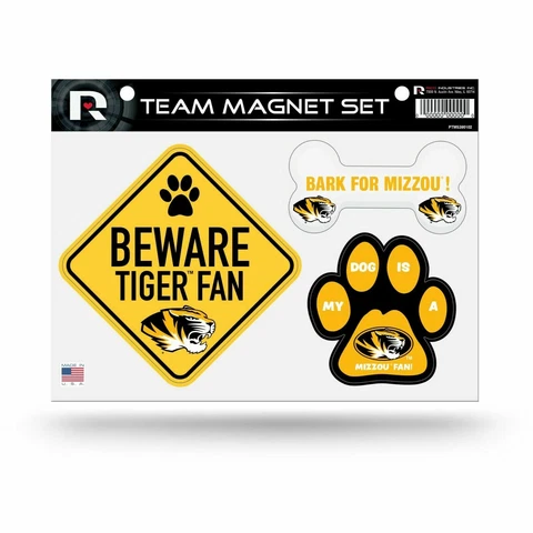 NEW! MISSOURI TIGERS PET DOG MAGNET SHEET SET BEWARE FAN LICENSED Cover