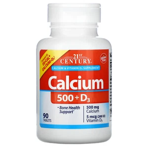 Calcium 500 + D3, 5 mcg (200 IU), 90 Tablets - Picture 1 of 2