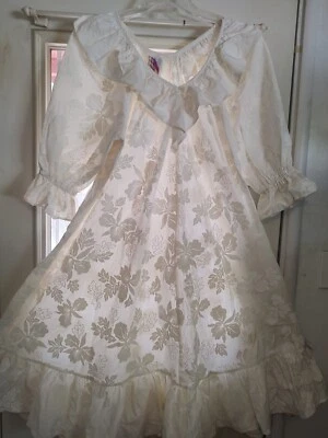 Vestido Hawaiano Vintage Años 80 Floral Muumuu Para Mujer M Años 80 Marfil Mangas Hinchadas,  Foto 1 de 3