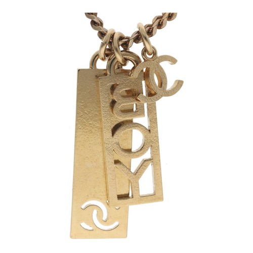 CHANEL Collana Ciondolo C22P RAGAZZO Tag Marca Coco Collana 45 2g 84cm L1 5xH4 7cm