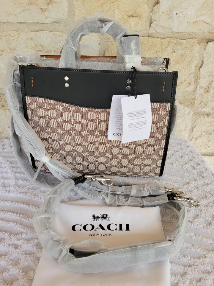 Coach Rogue Signature Textile Jacquard Cocoa Black CF592