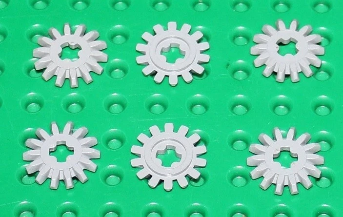 Lego Technic 6 Engrenages:Gear 14 Tooth Bevel ref 4143 set 8868 8862 8854 8880 - Photo 1/1