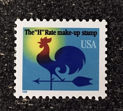 1998USA #3258 1c H Make-Up Rate Weather Vane (blue USA)  Mint NH - Image 1 of 2