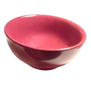 Ceramic Cranberry Red Small Bowl Cereal Soup Serving - Picture 1 of 4