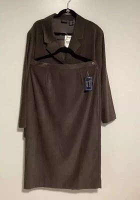 Женский костюм Laura Scott из 2 предметов блейзер юбка размер 18 коричневый офис церковь осень - Изображение 1 из 4