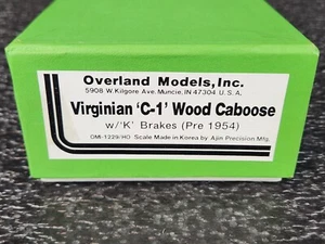 HO BRASS OVERLAND VIRGINIAN C-1 WOOD CABOOSE W/K BRAKES (PRE 1954) - Picture 1 of 13