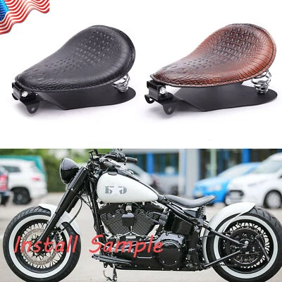 Base de resorte de asiento individual cocodrilo para motocicleta Harley Sporster XL 1200 883 Foto 1 de 4