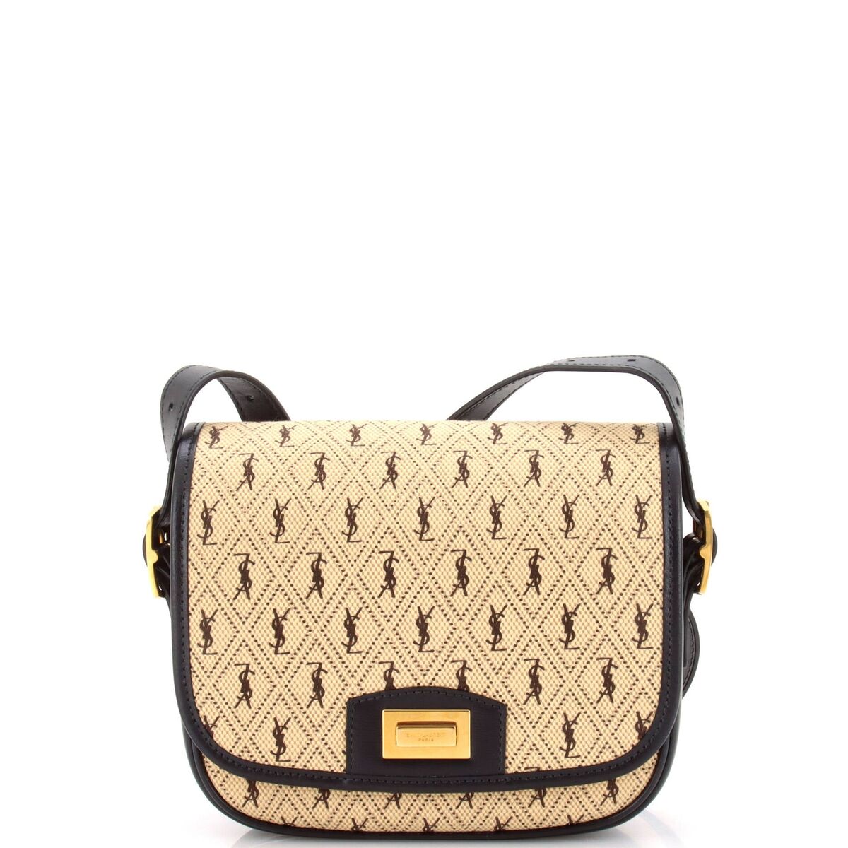 ハンドバッグ Saint Laurent Handbags Women Fabric Beige/Black Saint Laurent Satchel/Top Handle Bag Black Bags & Handbags