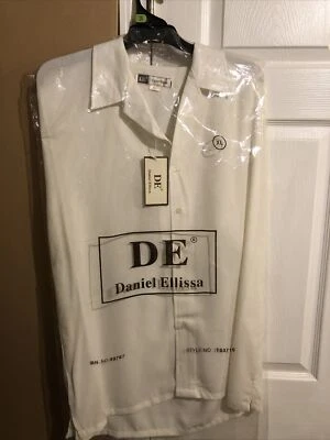 Camisa de vestir Daniel Ellissa para hombre con cuello abotonado ¡Nueva con etiquetas! XL Foto 1 de 4