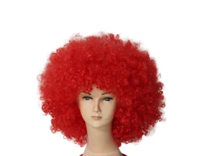 Fancy Funny Funky Afro Wig 60S 1970s Big Hair Halloween Costume Accessory Red - Picture 1 of 1