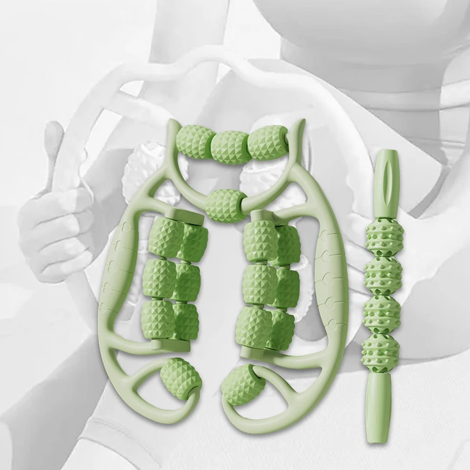 Masajeadores con rodillos de relajación muscular fascia 2 piezas equipo de culturismo manual de espuma Foto 1 de 1