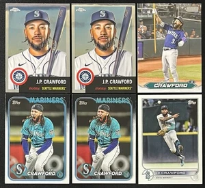 Lote de 6 tarjetas de béisbol J.P Crawford Seattle Mariners Topps cromo platino y más - Imagen 1 de 8