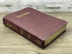 NKJV BIBLE Burgundy Leather GIANT PRINT Red Letter Nelson 433BG - Picture 1 of 14