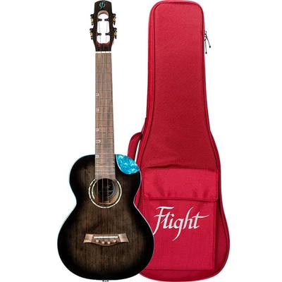 Nighthawk Tenor Electro Ukulele - Black Stain Ukulele Flight Music Ukuleles - Image 1 of 4