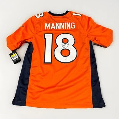 Camiseta deportiva Nike firmada autografiada por Peyton Manning de los Denver Broncos JSA LOA Foto 1 de 4