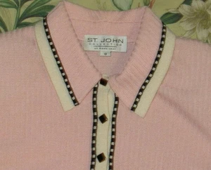 Chaqueta Blazer De Colección ST JOHN Rosa Tejida 8 - Imagen 1 de 3