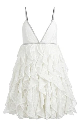 MINIVESTIDO ALICE + OLIVIA WILMARIE ENCAJE CRISTAL SWAROVSKI Talla 14 NUEVO CON ETIQUETAS NUEVO Foto 1 de 4