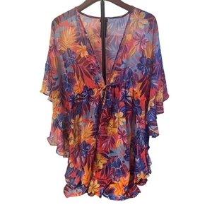 Kathy Ireland Floral Kimono Size XS -Sheer & Flowy - Picture 1 of 5