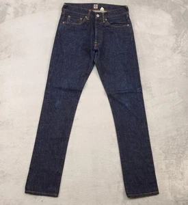 Indigofera Nash Jeans Mens 30x34 Blue Raw Denim Slim Fit Made in Portugal Cotton - Picture 1 of 13