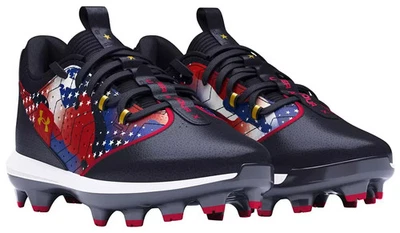 Botines de béisbol Under Armour para niños Harper 9 EE. UU. TPU moldeados azul marino/dorado talla 5 años Foto 1 de 4