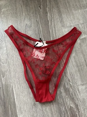 Bikini Agent Provocateur Henrieta Rojo Encaje Talla Pequeña/2 Nuevo Con Etiquetas Foto 1 de 4