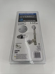 Everbilt Twist and Close 1-1/2 in. White Poly Pipe Bath Drain Chrome - Picture 1 of 5