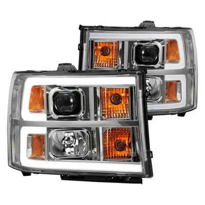 For GMC Sierra 2500 HD 07-14 Headlights Plank Style Driver & Passenger Side Foto 1 de 4