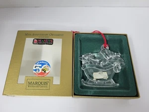 Marquis Waterford Crystal 50th Snoopy Sleigh Ride Peanuts Collection Ornament - Picture 1 of 5