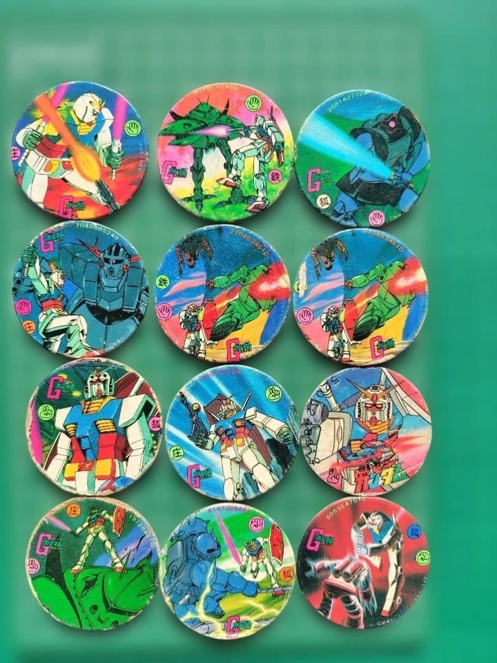 机动战士高达圆形门科 5 厘米 12 张卡片套装昭和复古收藏品玩具 — 第 1/4 张图片