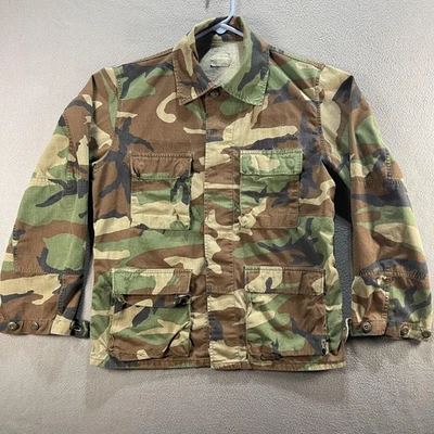 Vintage US Army BDU Jacket Mens Medium Woodland Camo Military Combat 90s Ripstop - Image 1 of 4