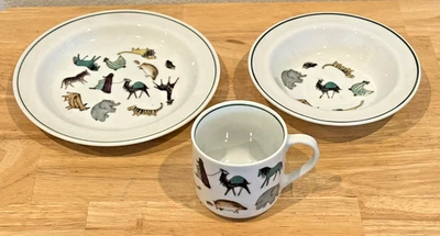 Juego De Colección Arabian Finland Japón Serie Zoo Animal Desfile Plato, Cuenco y Taza Foto 1 de 4