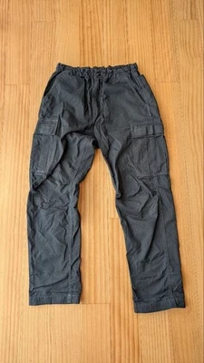 Pantalones de Carga OrSlow Easy Negros Talla 1 S Cordón Cintura Bolsillos Laterales Foto 1 de 4