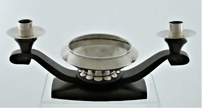 ¡Candelabro William SPRATLING de plata esterlina de plata esterlina con madera de México único en su clase! Foto 1 de 4