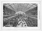 PARIS EXPOSITION 1889 / WORLD FAIR " GALERIE DES MACHINES " GRAVURE ENGRAVING