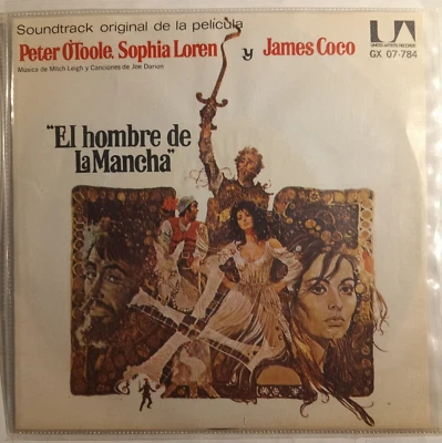 EL HOMBRE DE LA MANCHA, SOUNDTRACK BY, PETER O´TOOLE, MEXICAN 7" EP PS - Image 1 of 4