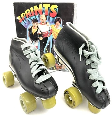 VTG Black Sprints Roller Derby Roller Skates Kids Size 5 Boys/Girls Model 1366 - Image 1 of 4