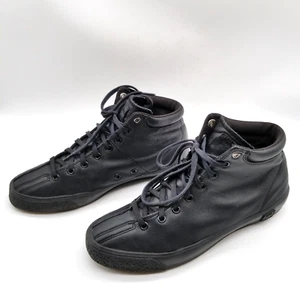 K-Swiss Women High Top Sneakers Black Leather 9 - Picture 1 of 7
