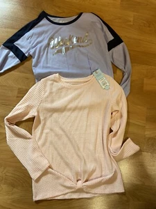 Lot Of 2 Girls Tops Size 10/12 Long sleeve The Children’s Place Cat & Jack - Picture 1 of 2