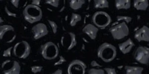 6/0, Toho Seed  Beads, 49, Opaque JET, Black, 10 grams,  TR-06-49 - Picture 1 of 1