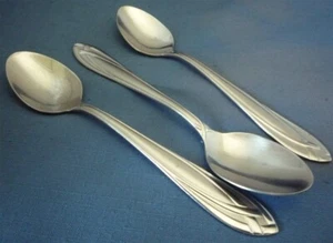 Hampton Lace mattierter Edelstahl DREI Teelöffel - Bild 1 von 4