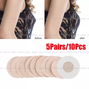 10Pcs Disposable Nipple Covers Nipple Sticker Bra Pads Pasties Lingerie Unisex · - Picture 1 of 10