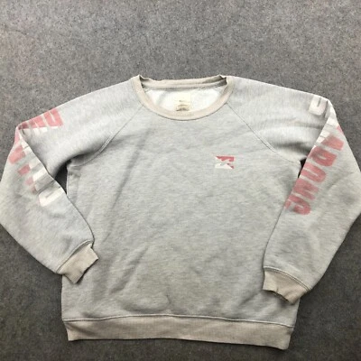 Moletom Billabong Feminino Grande Cinza Vermelho Soletrar Surf Praia Lã * - Imagem 1 de 4